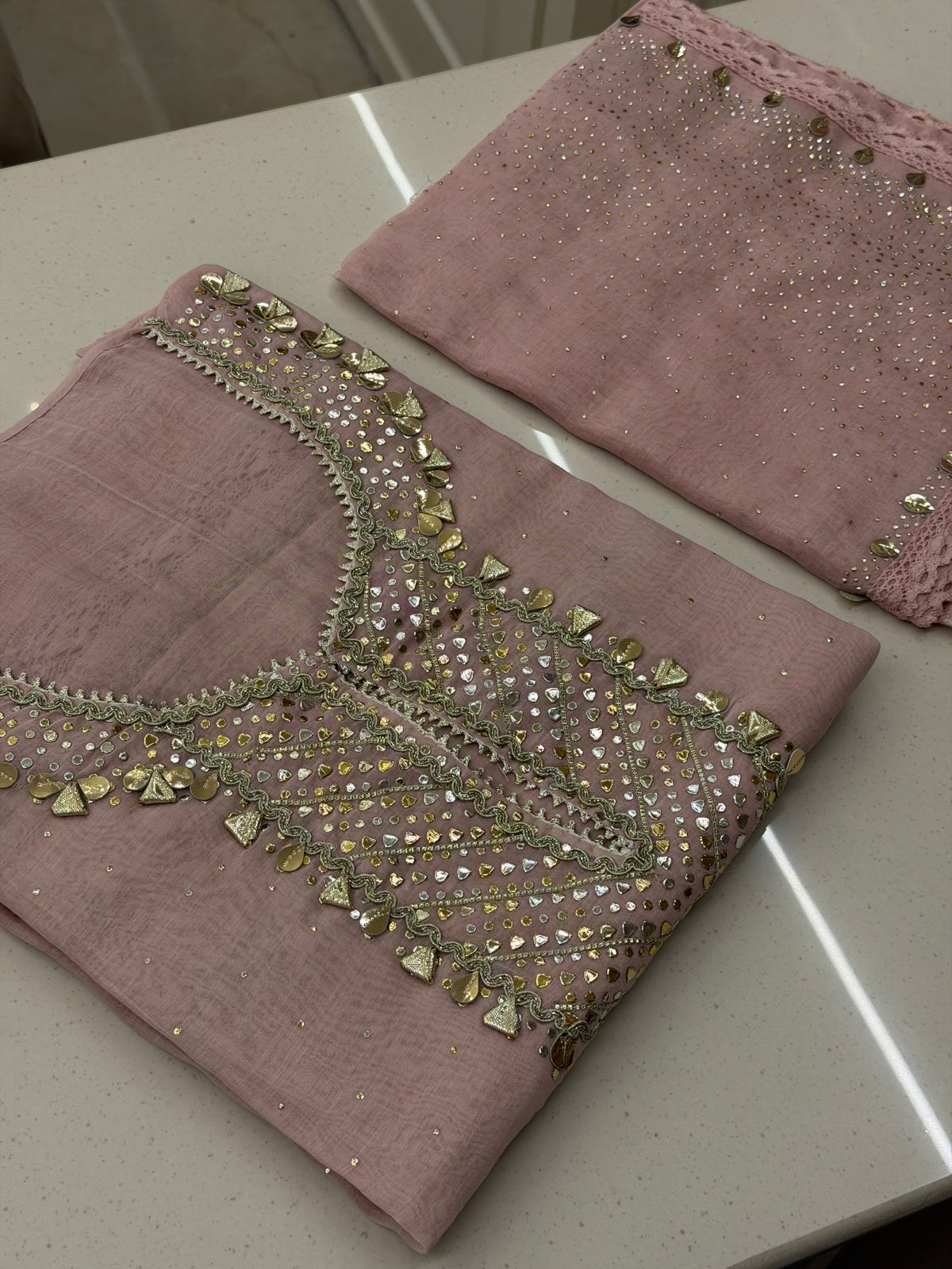 Pure Mull Gota Pitta Luxury Suit Set