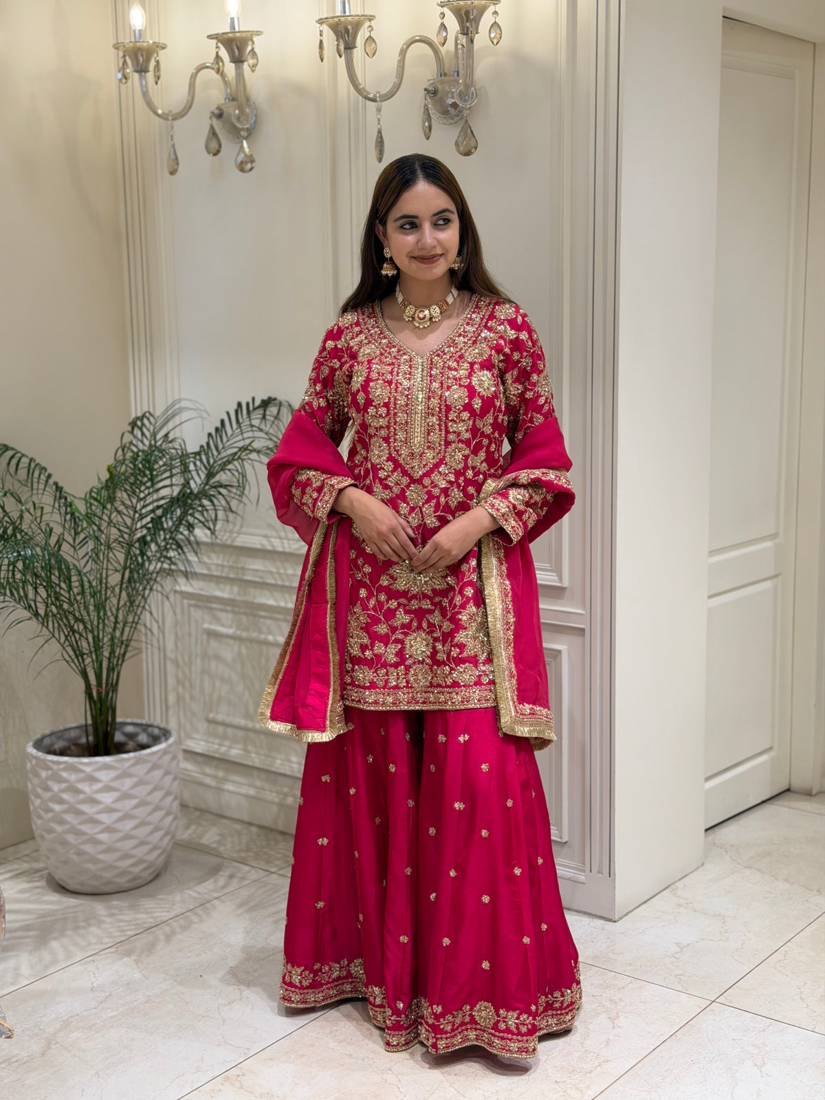 Rani Noor Luxury Silk Gharara Set