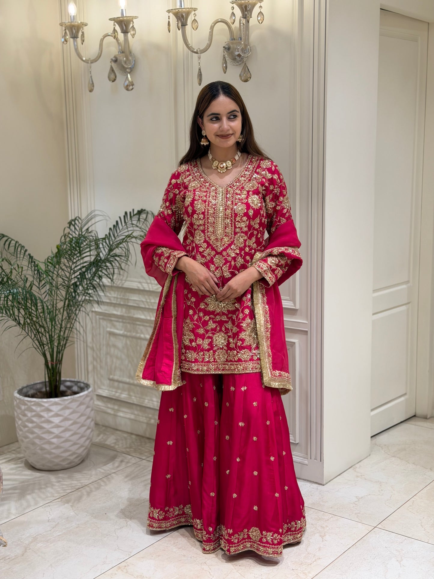 Rani Noor Luxury Silk Gharara Set