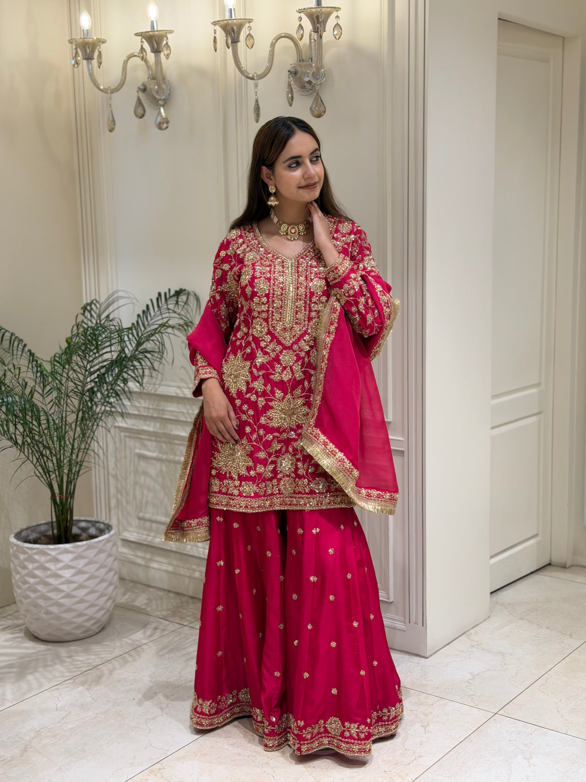 Rani Noor Luxury Silk Gharara Set