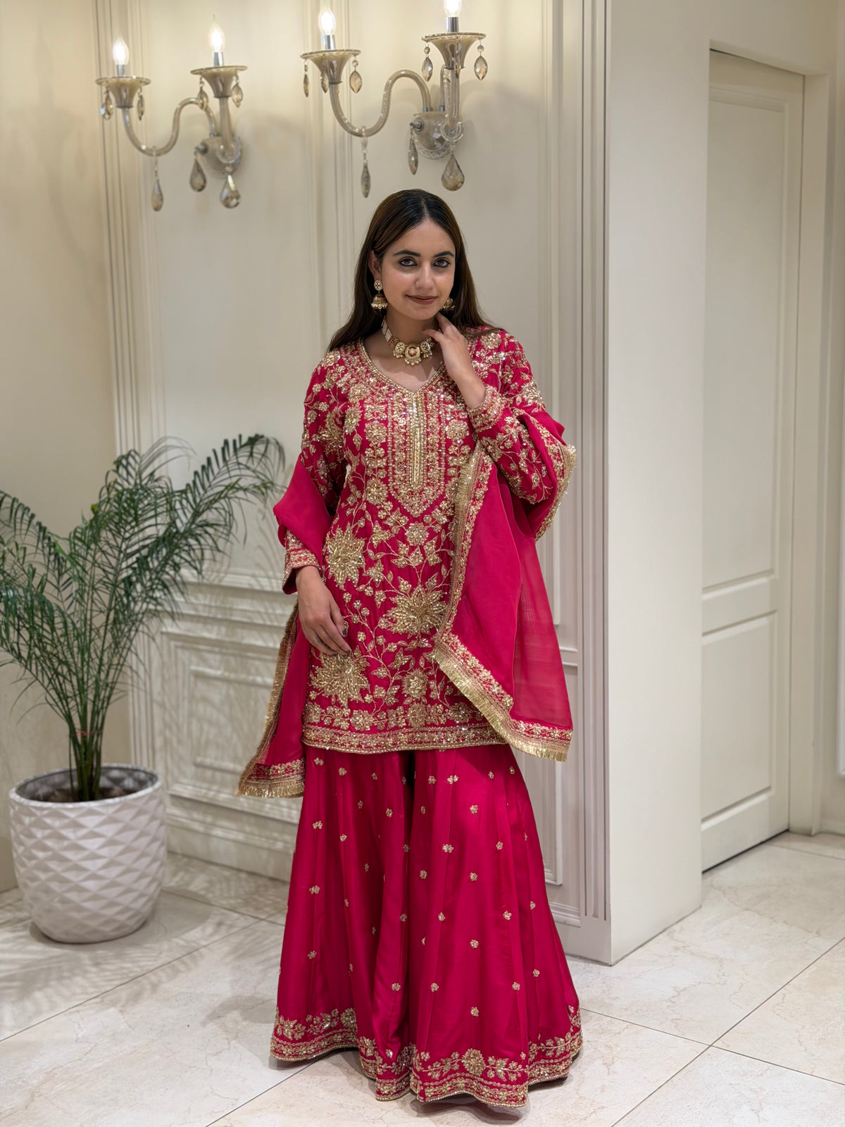 Rani Noor Luxury Silk Gharara Set