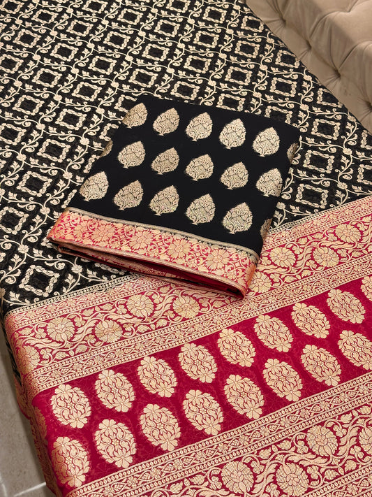Noor-e-Banaras Handloom Zari Woven Suit