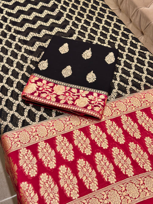 Noor-e-Banaras Handloom Zari Woven Suit