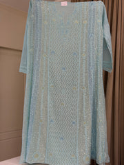 Noor Chikankari Anarkali Set