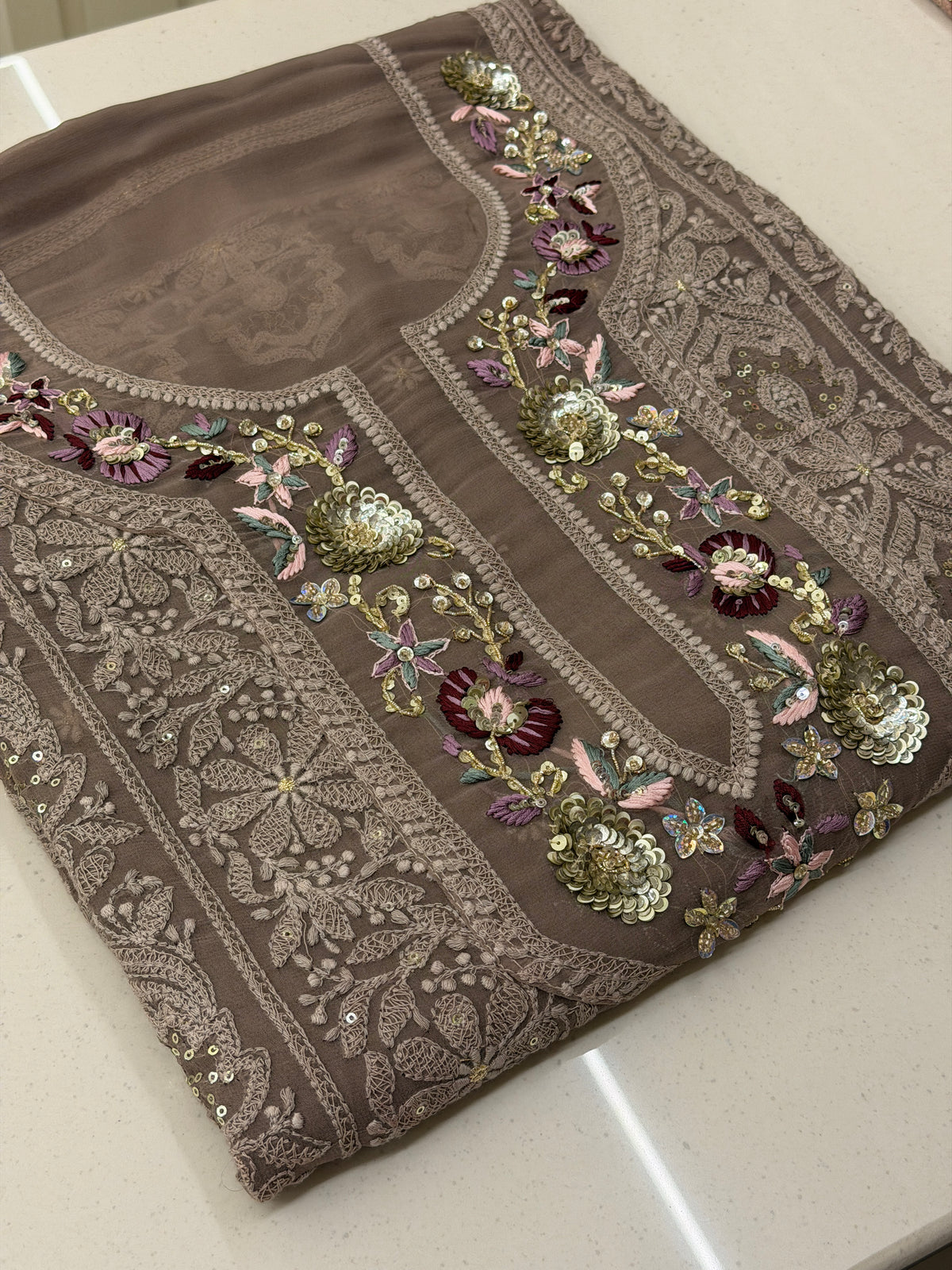 Luxury Chikankari Georgette Suit