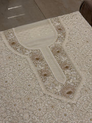 Ivory Luxury Chikankari Handwork Suit Set