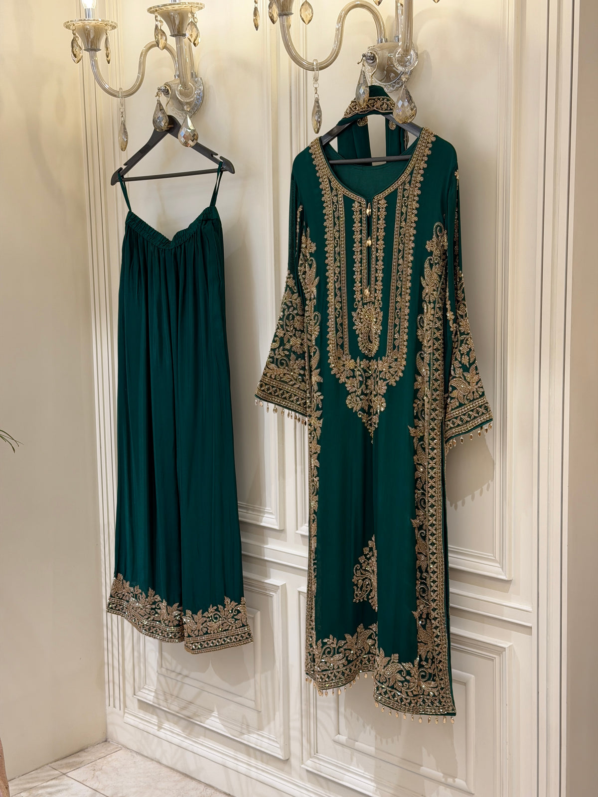 Luxury Chinon Long Shirt Set