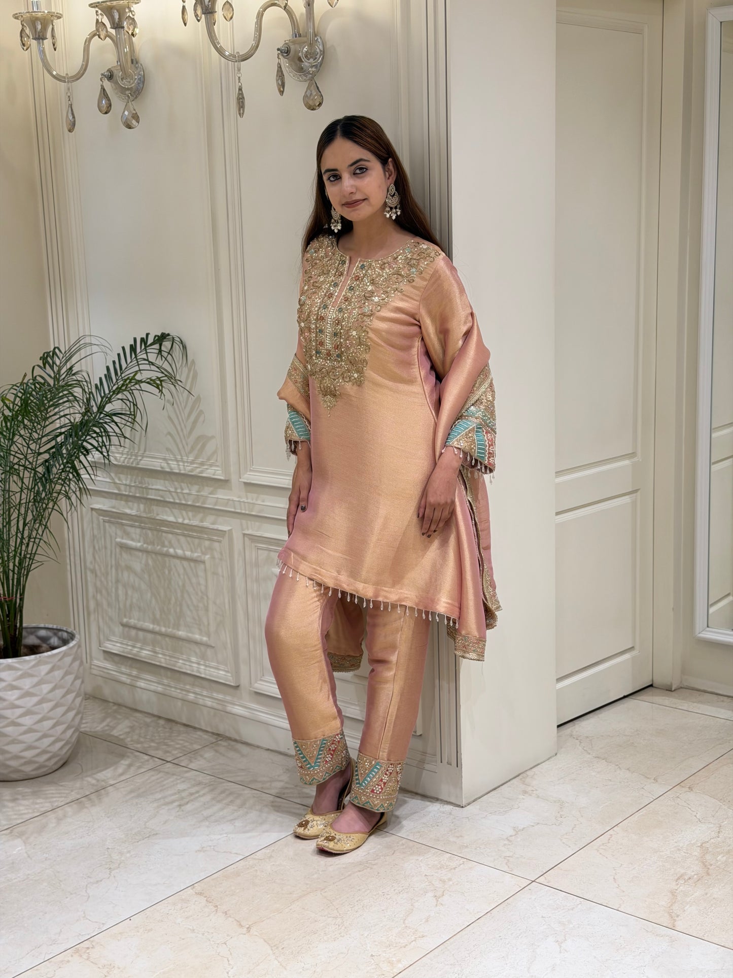 Gul-e-Mehtab Luxury Silk Tissue Suit