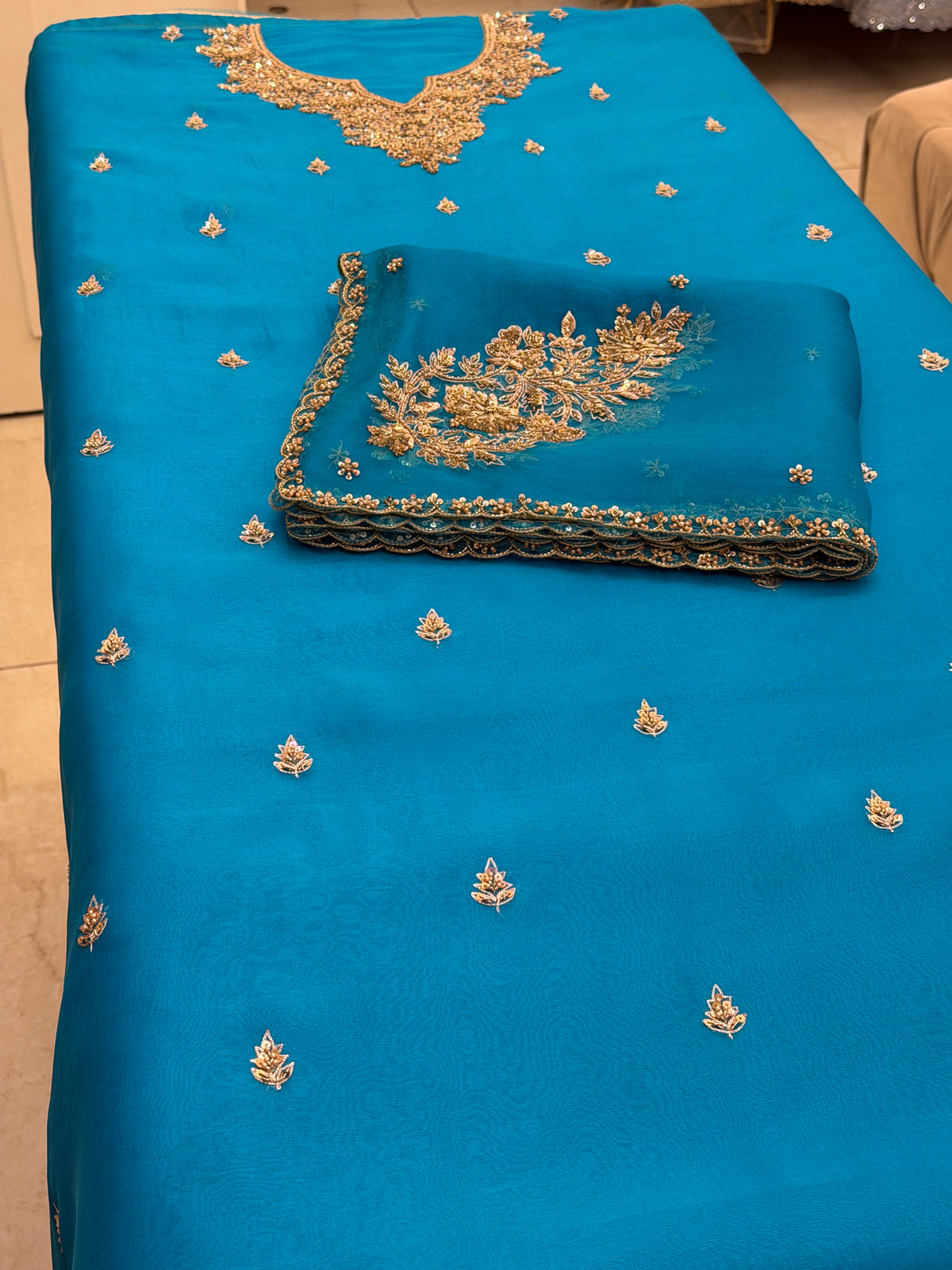 Noor-e-Zardozi Luxury Organza Silk Suit