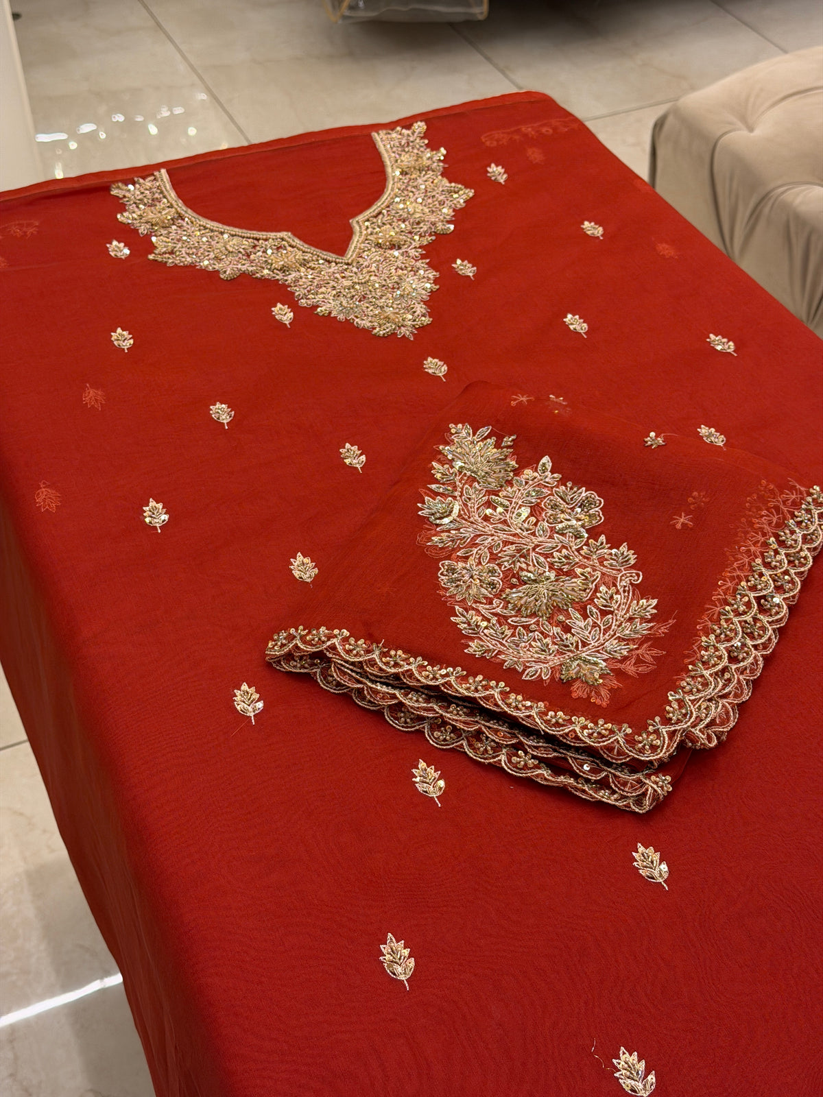 Noor-e-Zardozi Luxury Organza Silk Suit