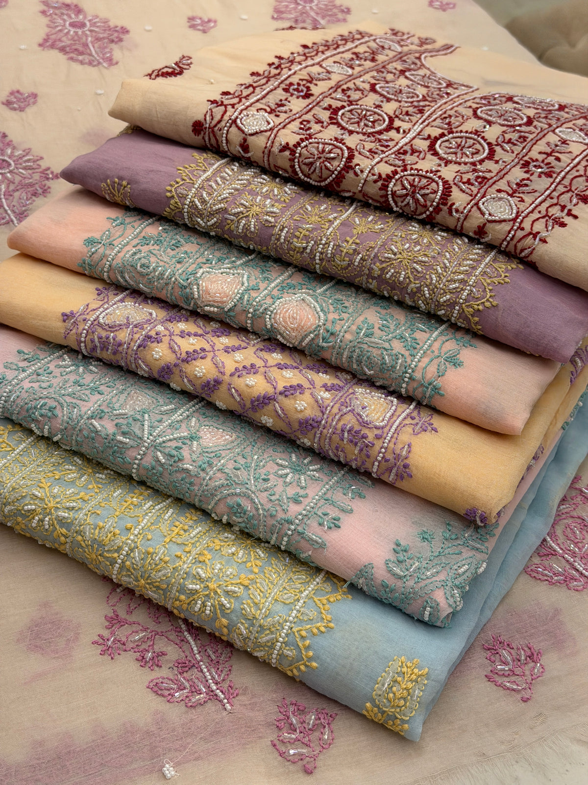Meher-e-Mushq Pure Mull Chikankari Suit