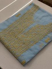 Meher-e-Mushq Pure Mull Chikankari Suit