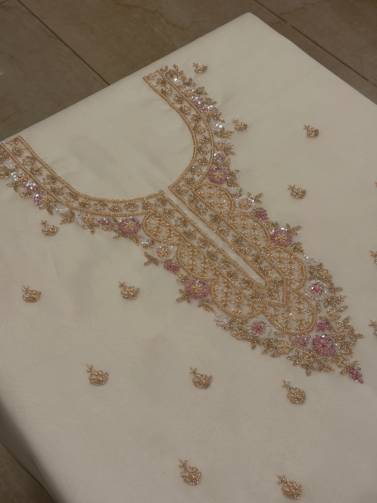 Gul-e-Rose Blush Luxury Organza Ensemble