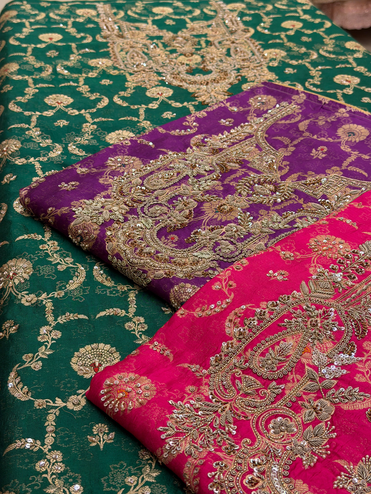 Zarq-e-Mehfil – Royal Zardozi Embroidered Silk Ensemble