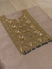Champagne Taupe Tissue Organza Luxury Formal