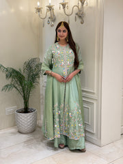 Noor-e-Bahar Tissue Silk Sharara Set