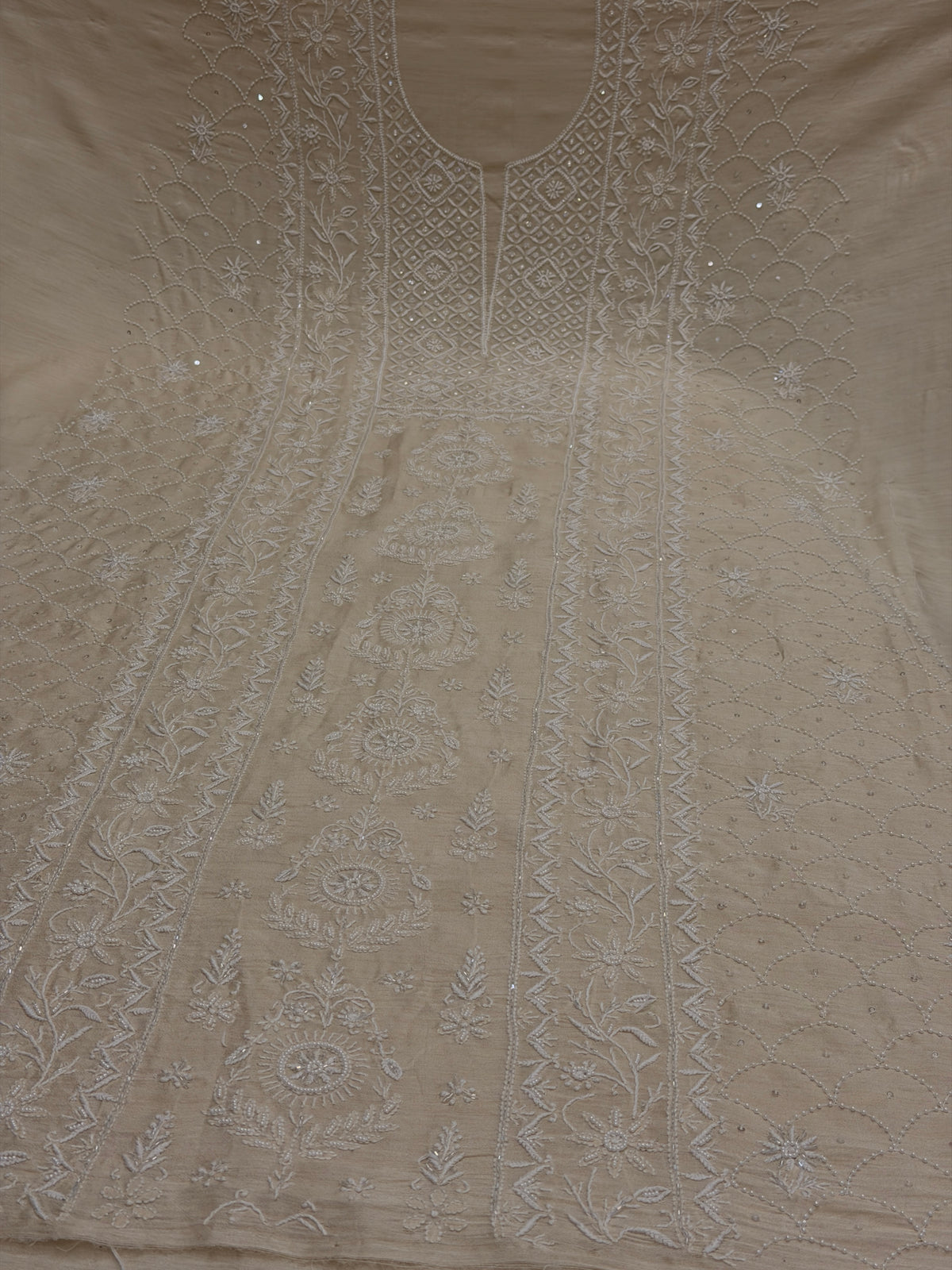Noor-e-Ivory Monga Chikankari Luxury Formal