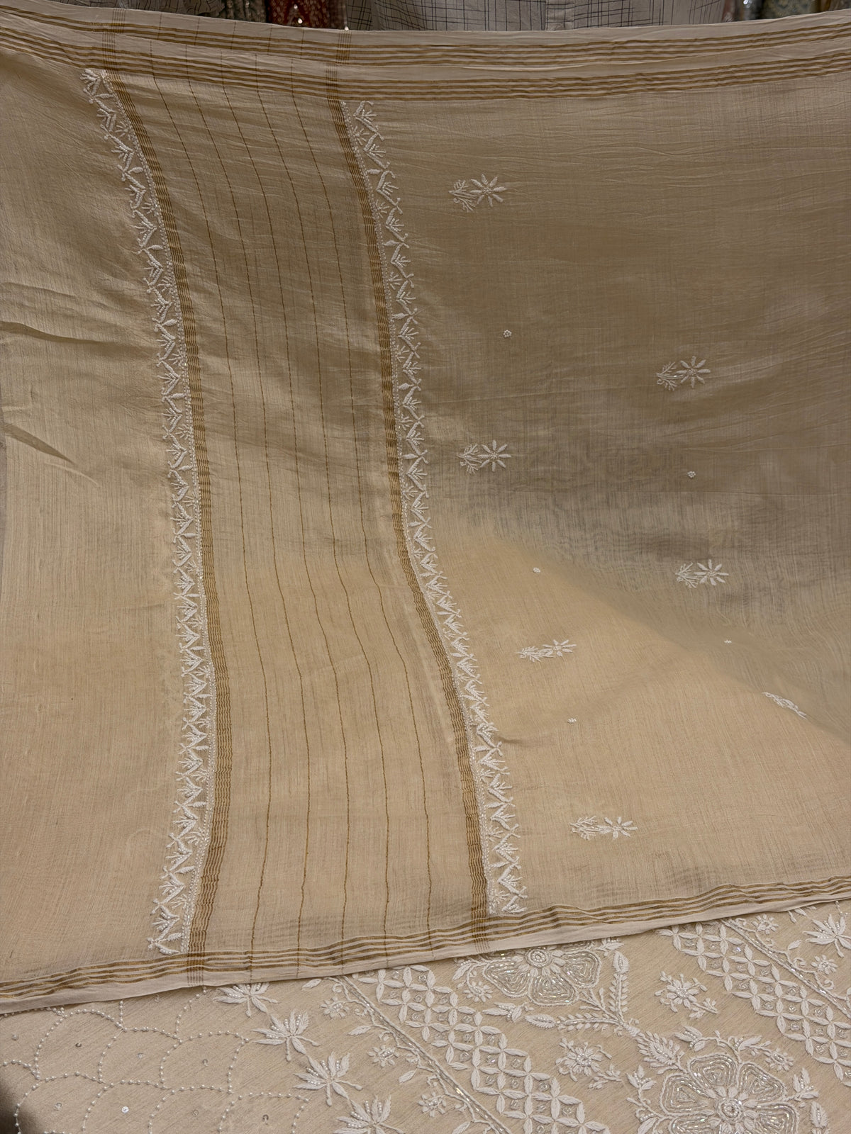 Noor-e-Ivory Monga Chikankari Luxury Formal