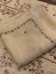 Elegant Ivory Festive Suit With Rich Handwork