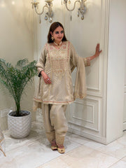 Noor-e-Meher Tissue Silk Shalwar Set