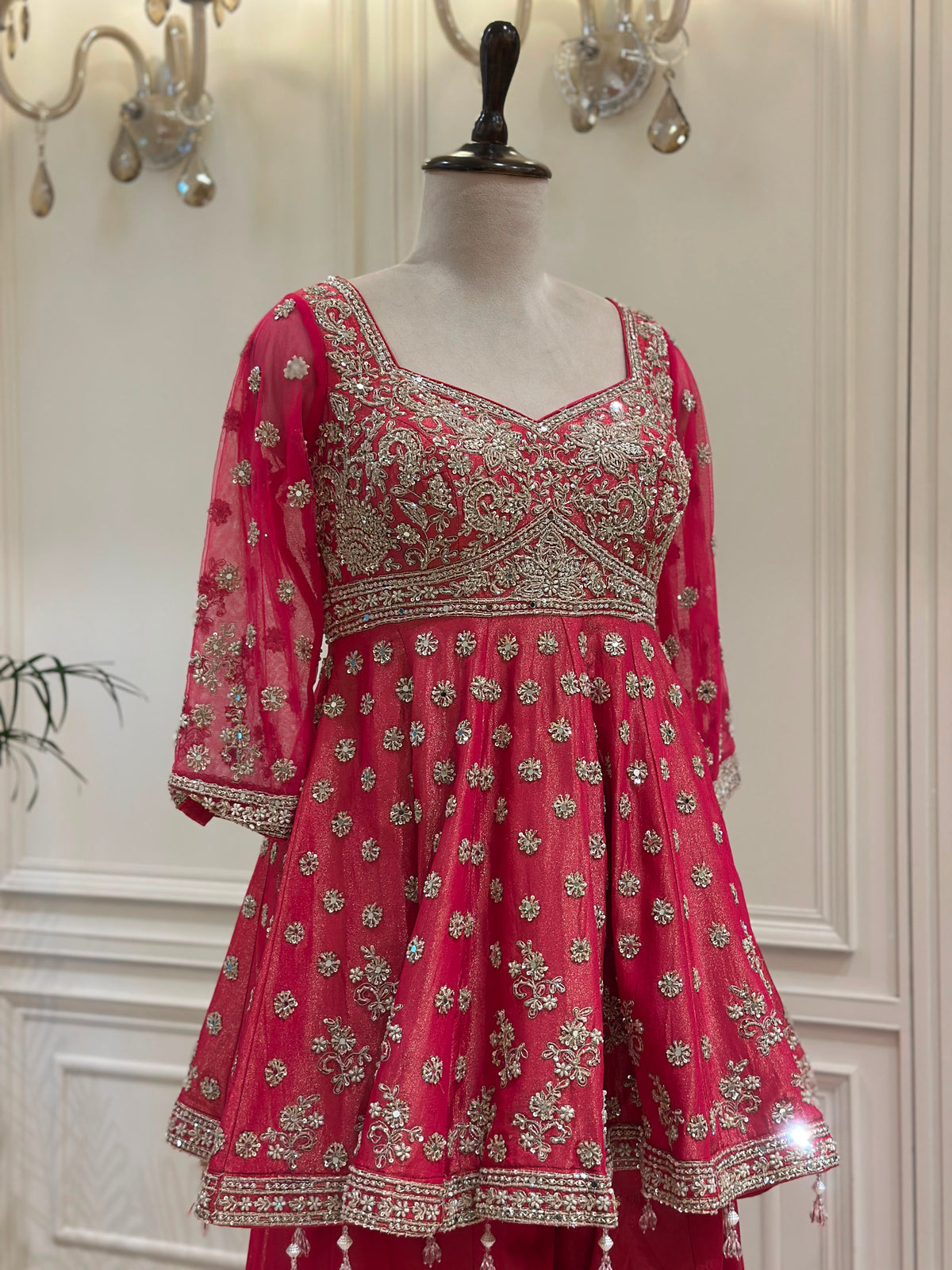 Luxury Tissue Silk Sharara Set