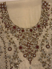 Elegant Ivory Festive Suit With Rich Handwork
