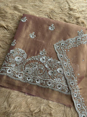 Designer Suit with Delicate Pearl & Thread Work Detailing