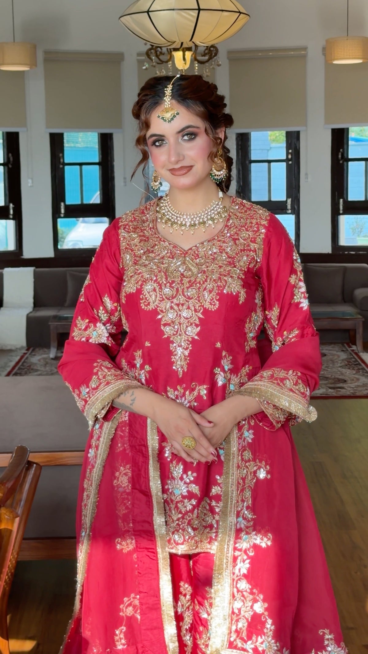 Luxury Pure Tussar Silk Sharara Set