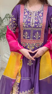 Rang-e-Bahar Cotton Silk Anarkali Set