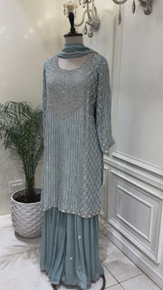 Noor-e-Simra Tissue Silk Gharara Set