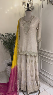 Noor-e-Zarina Tissue Silk Sharara Set ✨